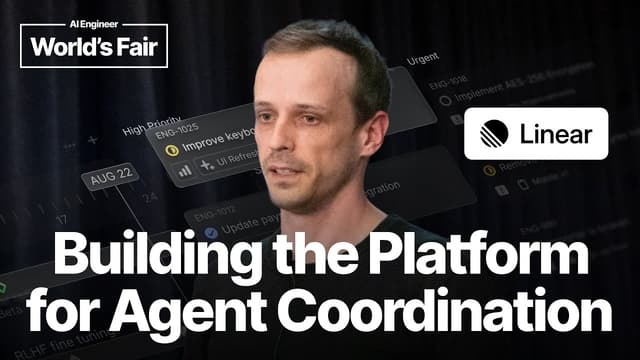 Building the platform for agent coordination — Tom Moor, Linear