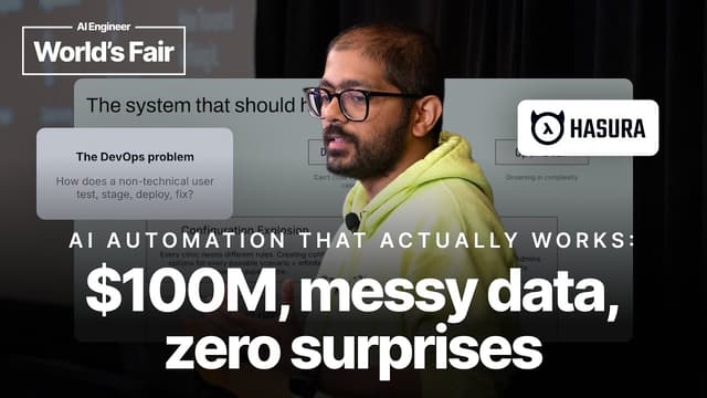 AI Automation that actually works: $100M, messy data, zero surprises - Tanmai Gopal, Hasura/PromptQL