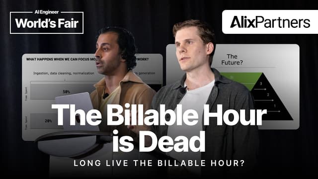 The Billable Hour is Dead; Long Live the Billable Hour — Kevin Madura + Mo Bhasin, Alix Partners