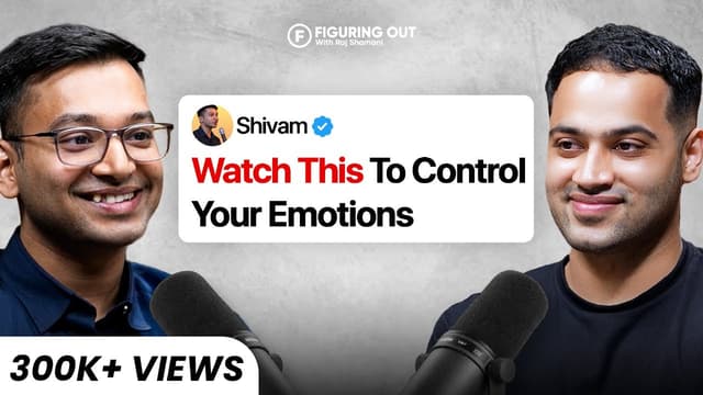 Emotional Intelligence Coach: How To Deal With Emotions & Relationships | Shivam | FO311 Raj Shamani
