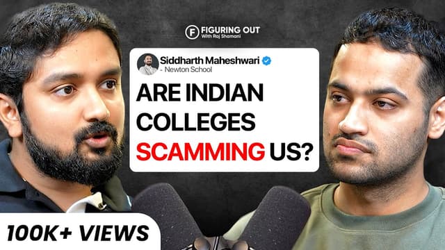 Sad Reality Of Indian Education, Unemployment, Salary & Jobs - Newton School | FO 210 Raj Shamani